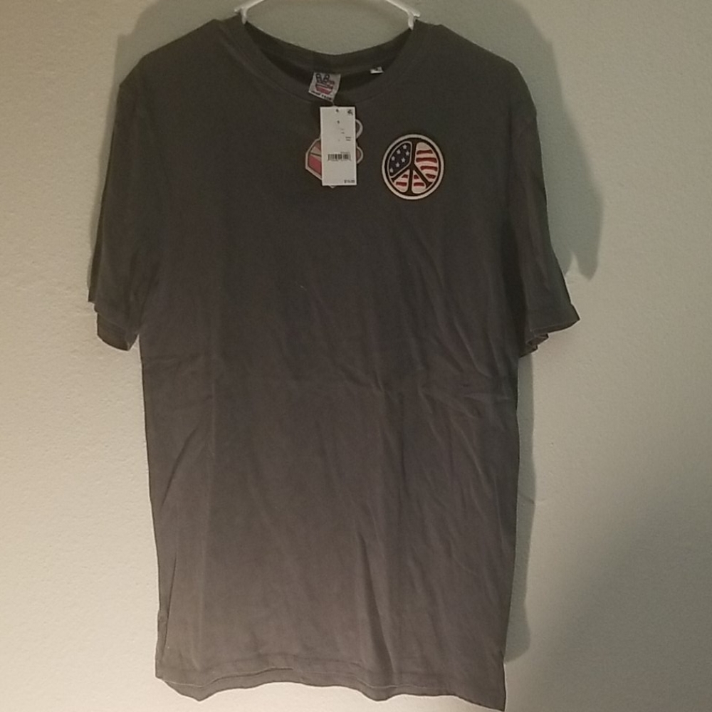 Junk Food American Flag Peace Sign Tee